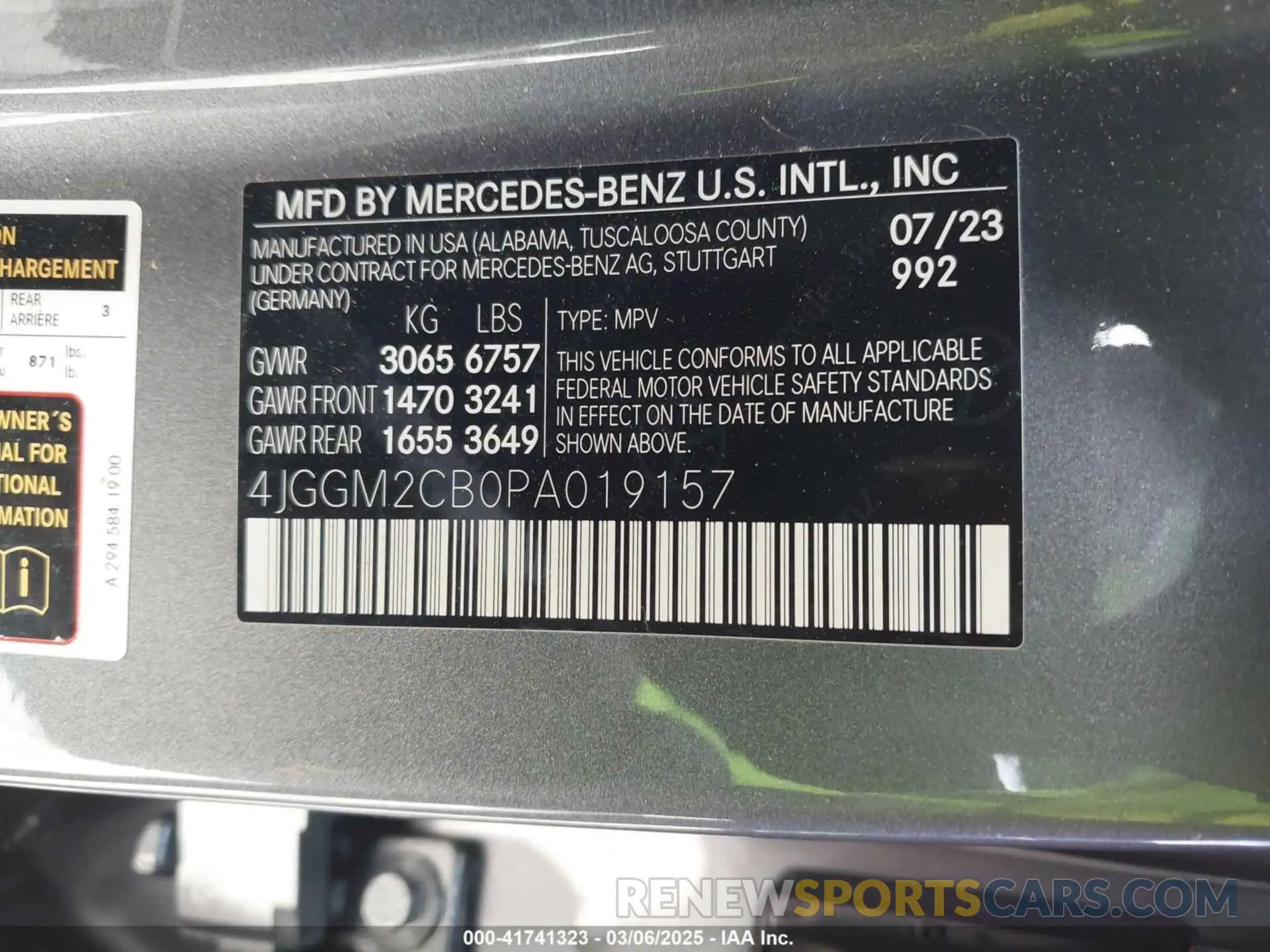 9 Photograph of a damaged car 4JGGM2CB0PA019157 MERCEDES-BENZ EQE 500 SUV 2023