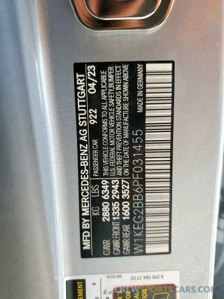 15 Photograph of a damaged car W1KEG2BB6PF031455 MERCEDES-BENZ EQE SEDAN 2023