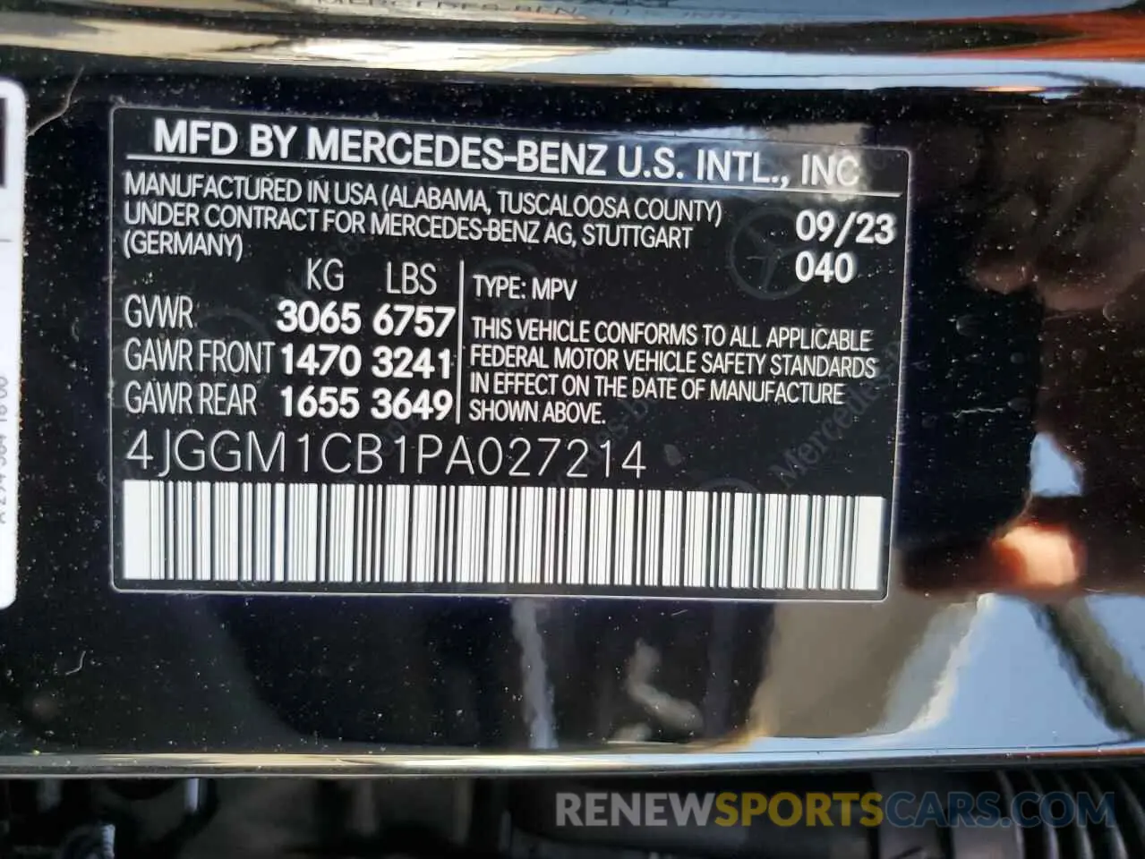 13 Photograph of a damaged car 4JGGM1CB1PA027214 MERCEDES-BENZ EQE SUV 35 2023