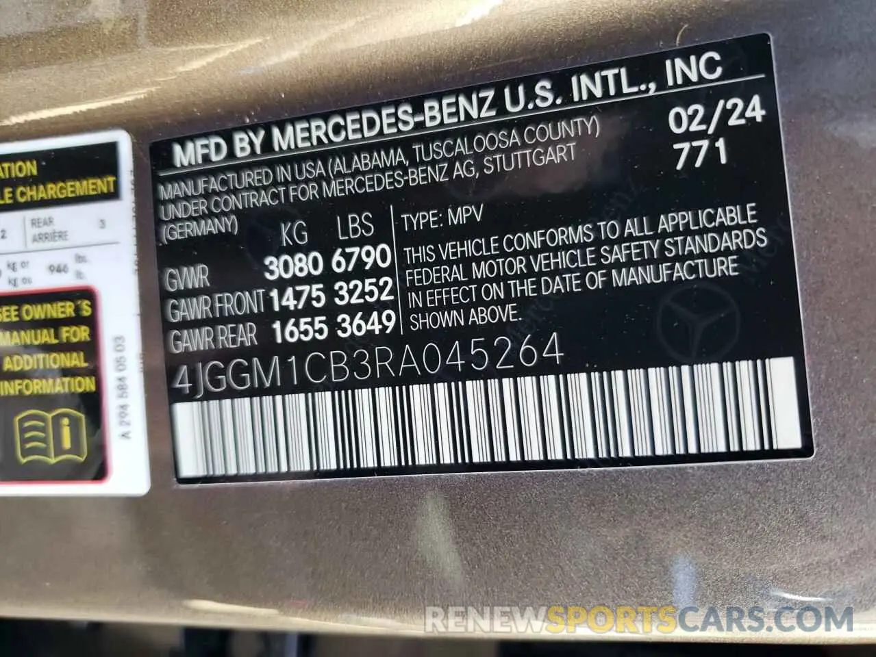 12 Photograph of a damaged car 4JGGM1CB3RA045264 MERCEDES-BENZ EQE SUV 35 2024