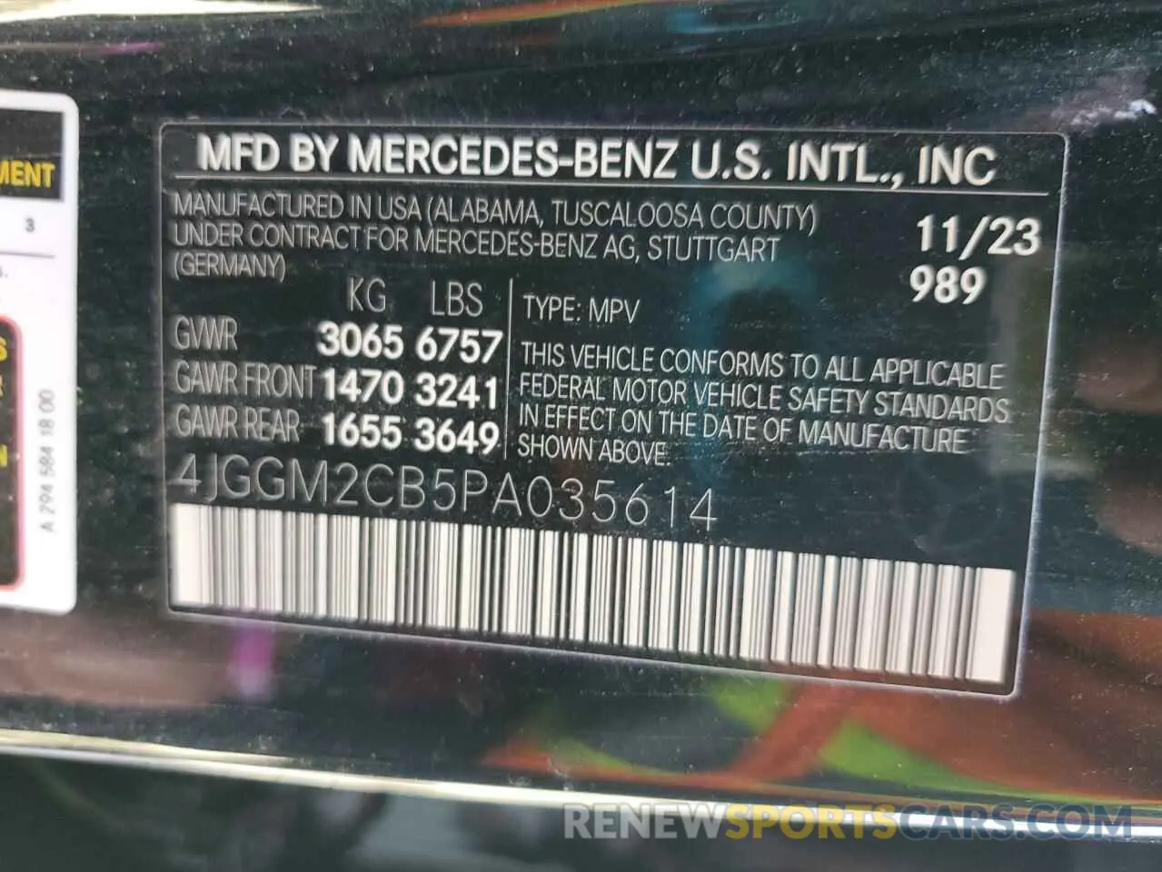 13 Photograph of a damaged car 4JGGM2CB5PA035614 MERCEDES-BENZ EQE SUV 50 2023