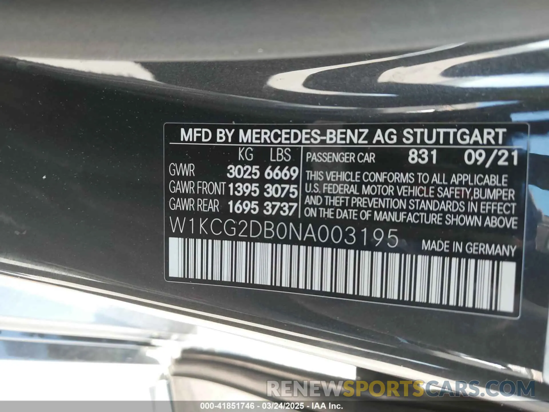 9 Photograph of a damaged car W1KCG2DB0NA003195 MERCEDES-BENZ EQS 450 2022