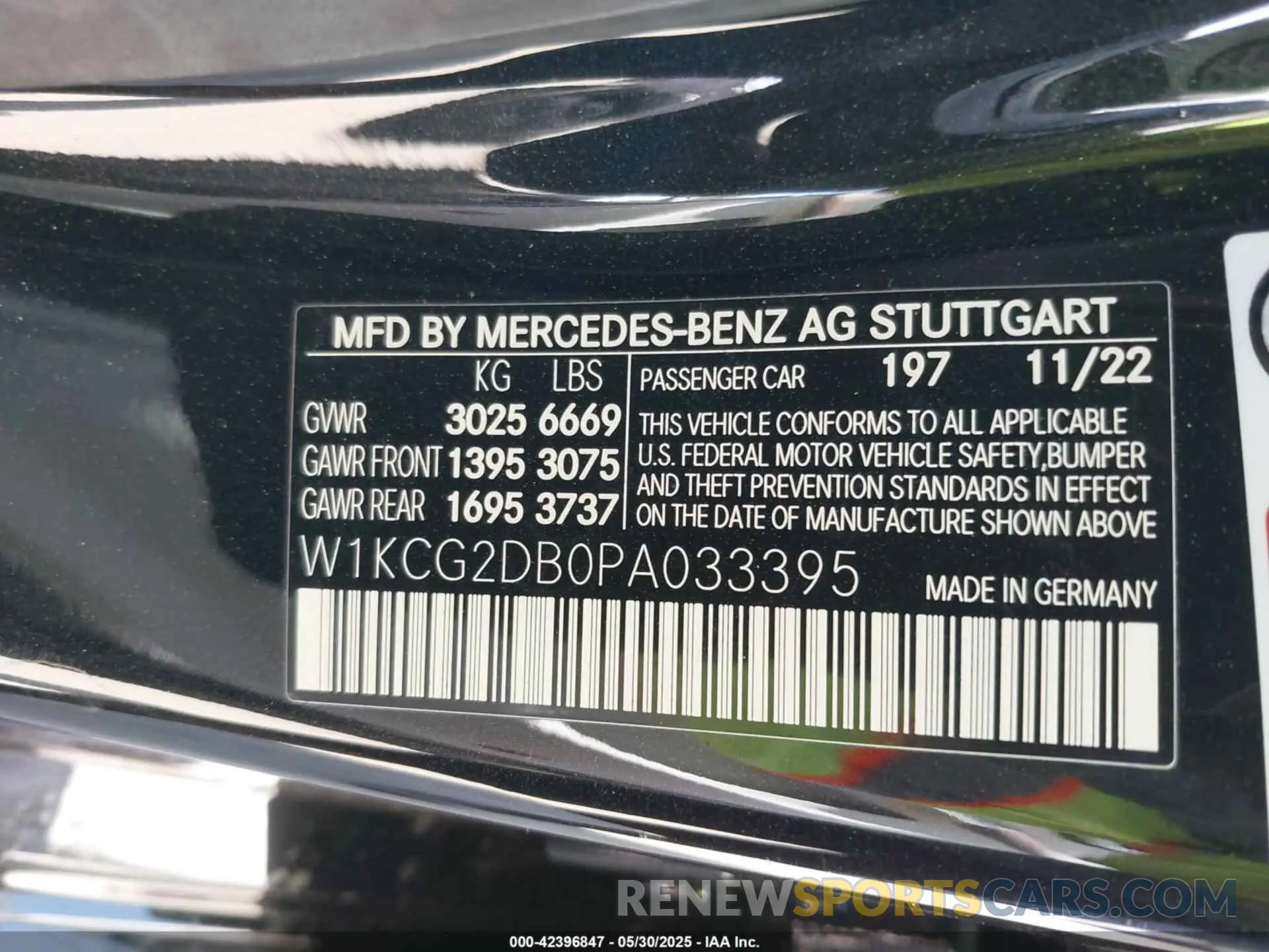 9 Photograph of a damaged car W1KCG2DB0PA033395 MERCEDES-BENZ EQS 450+ 2023