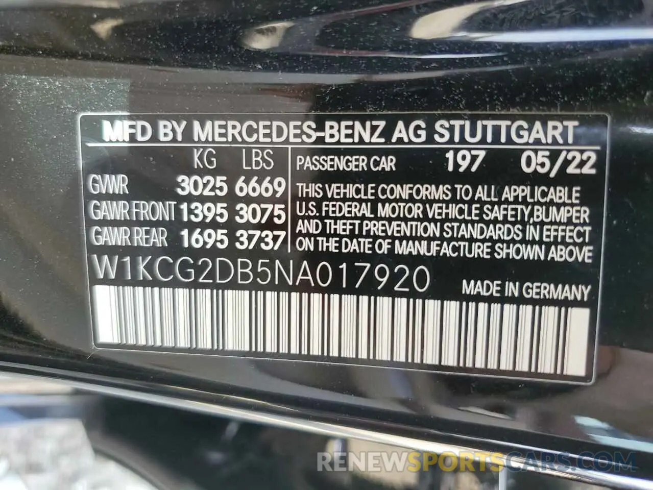 13 Photograph of a damaged car W1KCG2DB5NA017920 MERCEDES-BENZ EQS SEDAN 2022