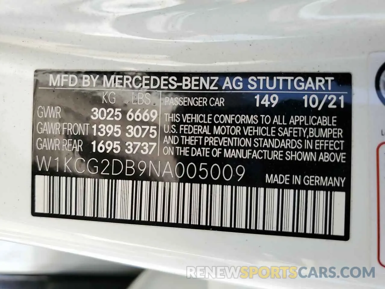 12 Photograph of a damaged car W1KCG2DB9NA005009 MERCEDES-BENZ EQS SEDAN 2022