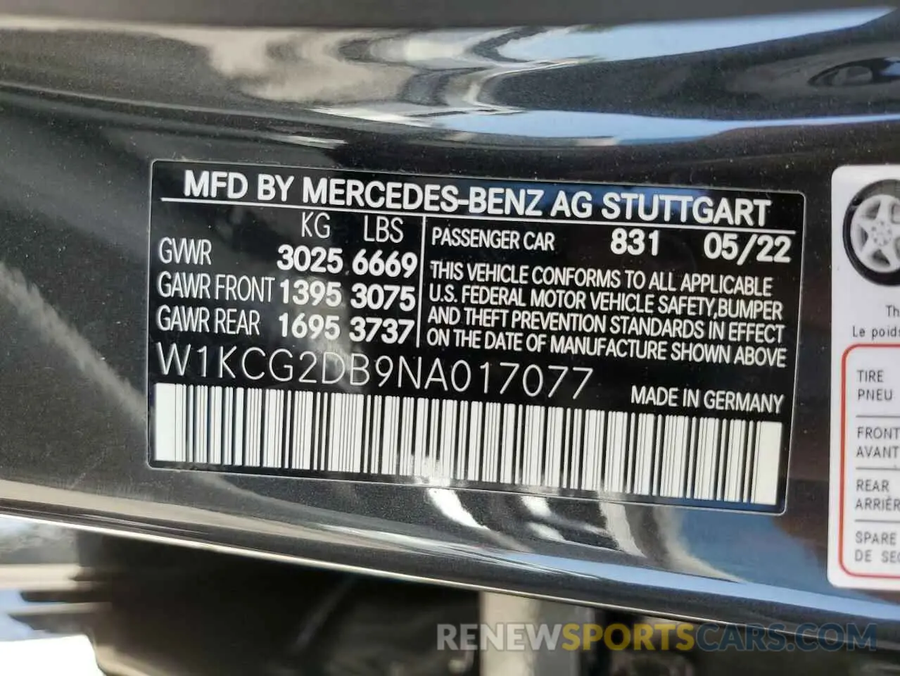 13 Photograph of a damaged car W1KCG2DB9NA017077 MERCEDES-BENZ EQS SEDAN 2022