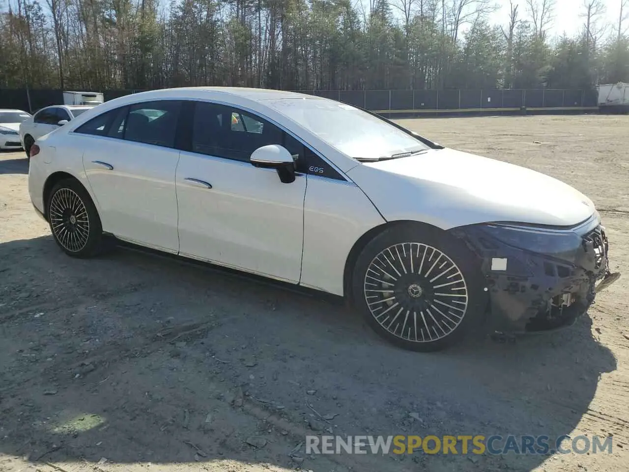 4 Photograph of a damaged car W1KCG4EB0NA020878 MERCEDES-BENZ EQS SEDAN 2022