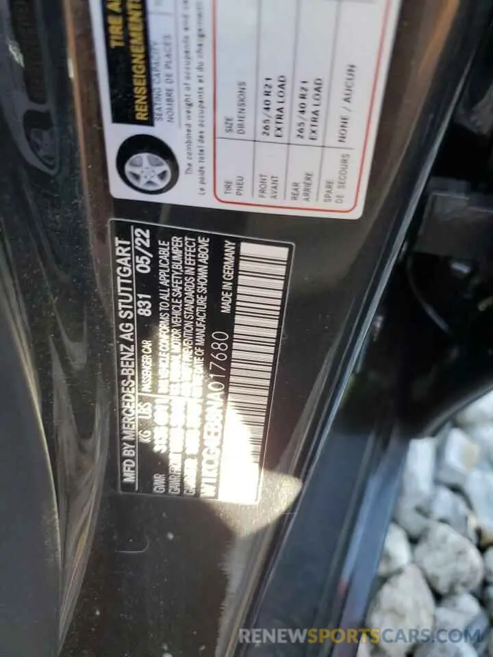 13 Photograph of a damaged car W1KCG4EB8NA017680 MERCEDES-BENZ EQS SEDAN 2022