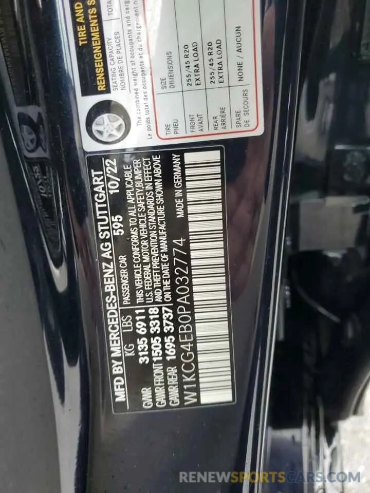 15 Photograph of a damaged car W1KCG4EB0PA032774 MERCEDES-BENZ EQS SEDAN 2023