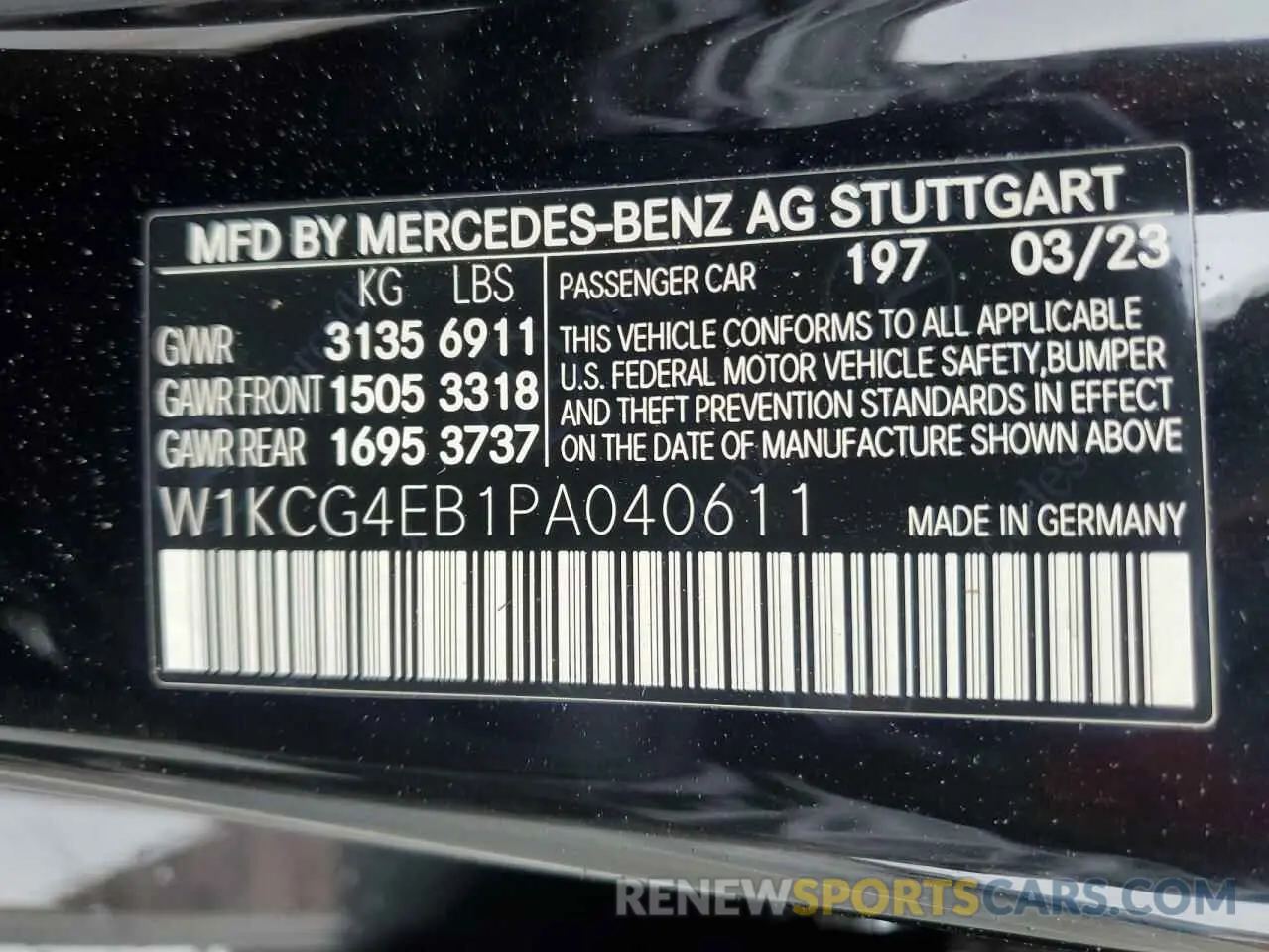 13 Photograph of a damaged car W1KCG4EB1PA040611 MERCEDES-BENZ EQS SEDAN 2023