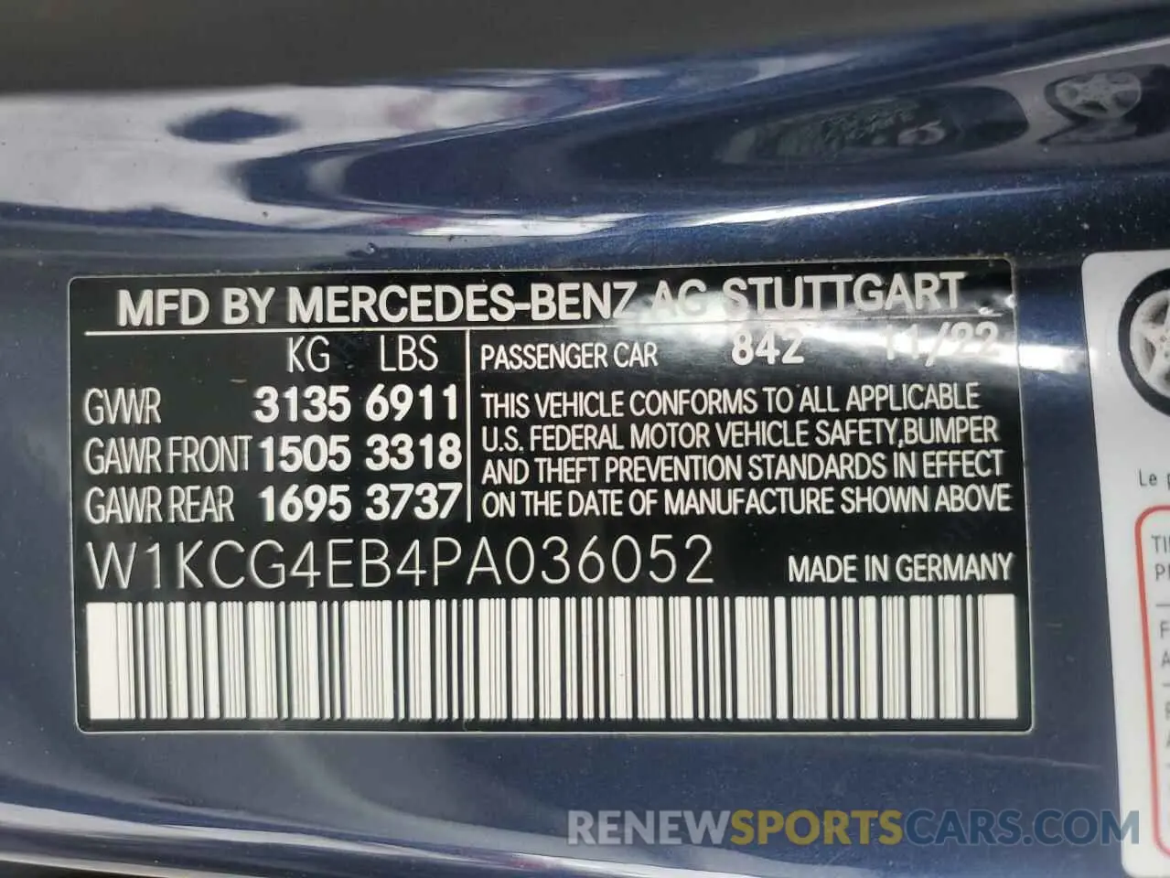 12 Photograph of a damaged car W1KCG4EB4PA036052 MERCEDES-BENZ EQS SEDAN 2023