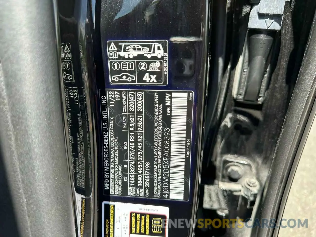 10 Photograph of a damaged car 4JGDM2DBXPA008393 MERCEDES-BENZ EQS SUV 45 2023