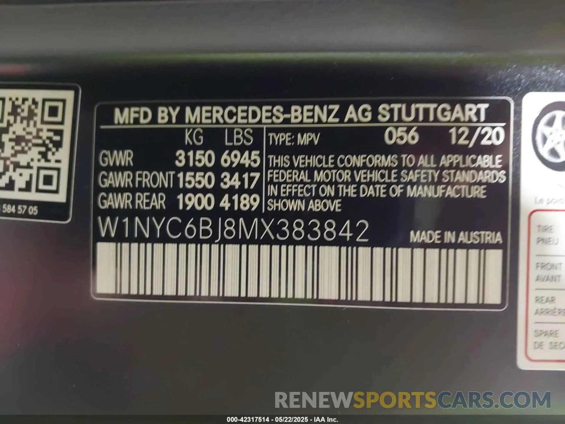 9 Photograph of a damaged car W1NYC6BJ8MX383842 MERCEDES-BENZ G 550 2021