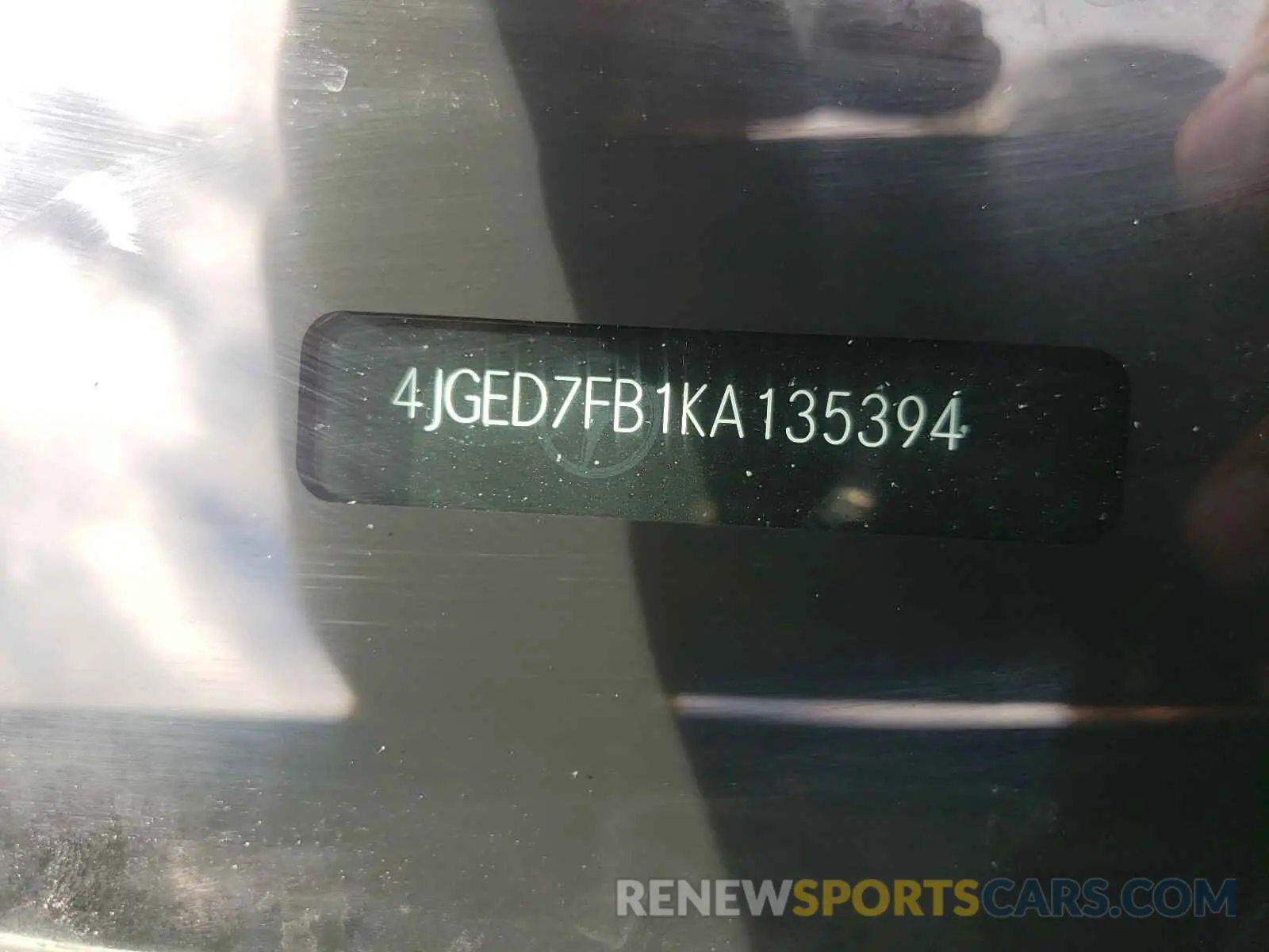 10 Photograph of a damaged car 4JGED7FB1KA135394 MERCEDES-BENZ G CLASS 2019