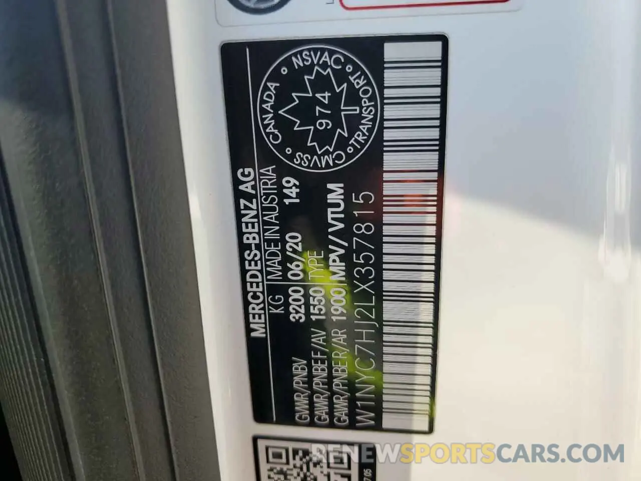 13 Photograph of a damaged car W1NYC7HJ2LX357815 MERCEDES-BENZ G-CLASS 2020