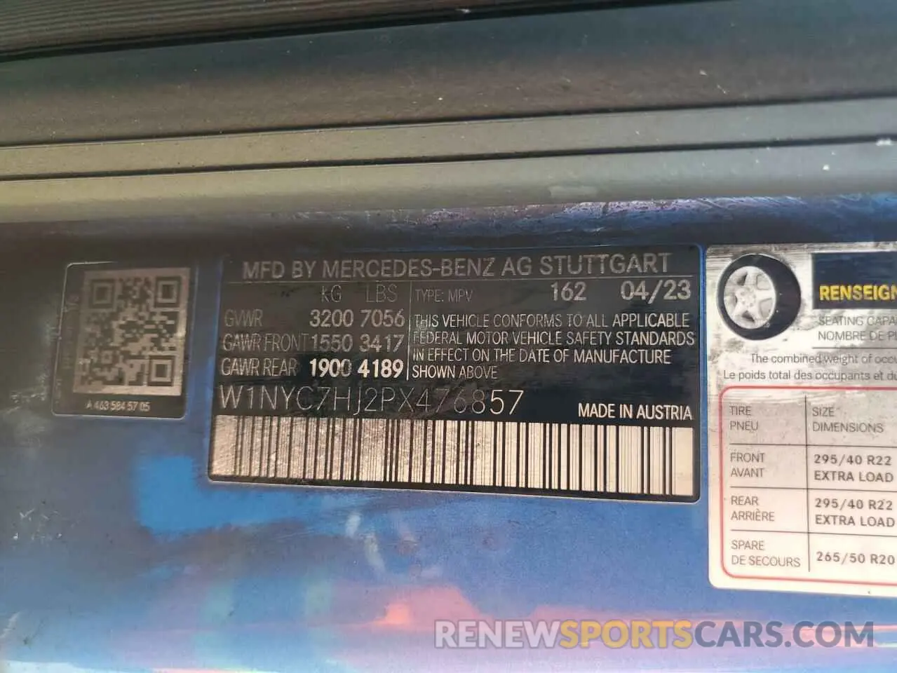 13 Photograph of a damaged car W1NYC7HJ2PX476857 MERCEDES-BENZ G-CLASS 2023