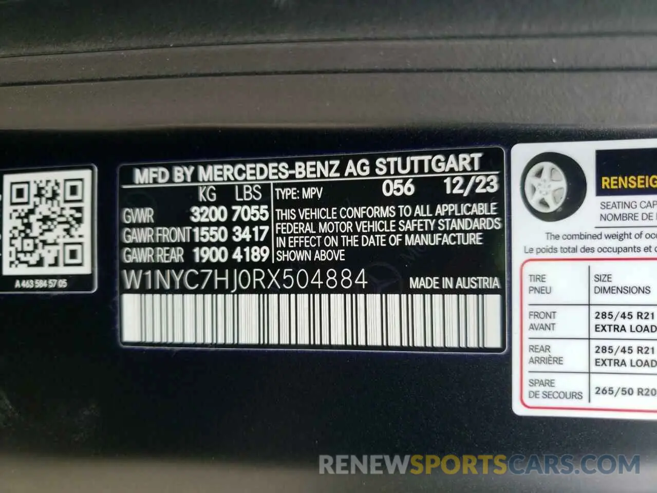 15 Photograph of a damaged car W1NYC7HJ0RX504884 MERCEDES-BENZ G-CLASS 2024