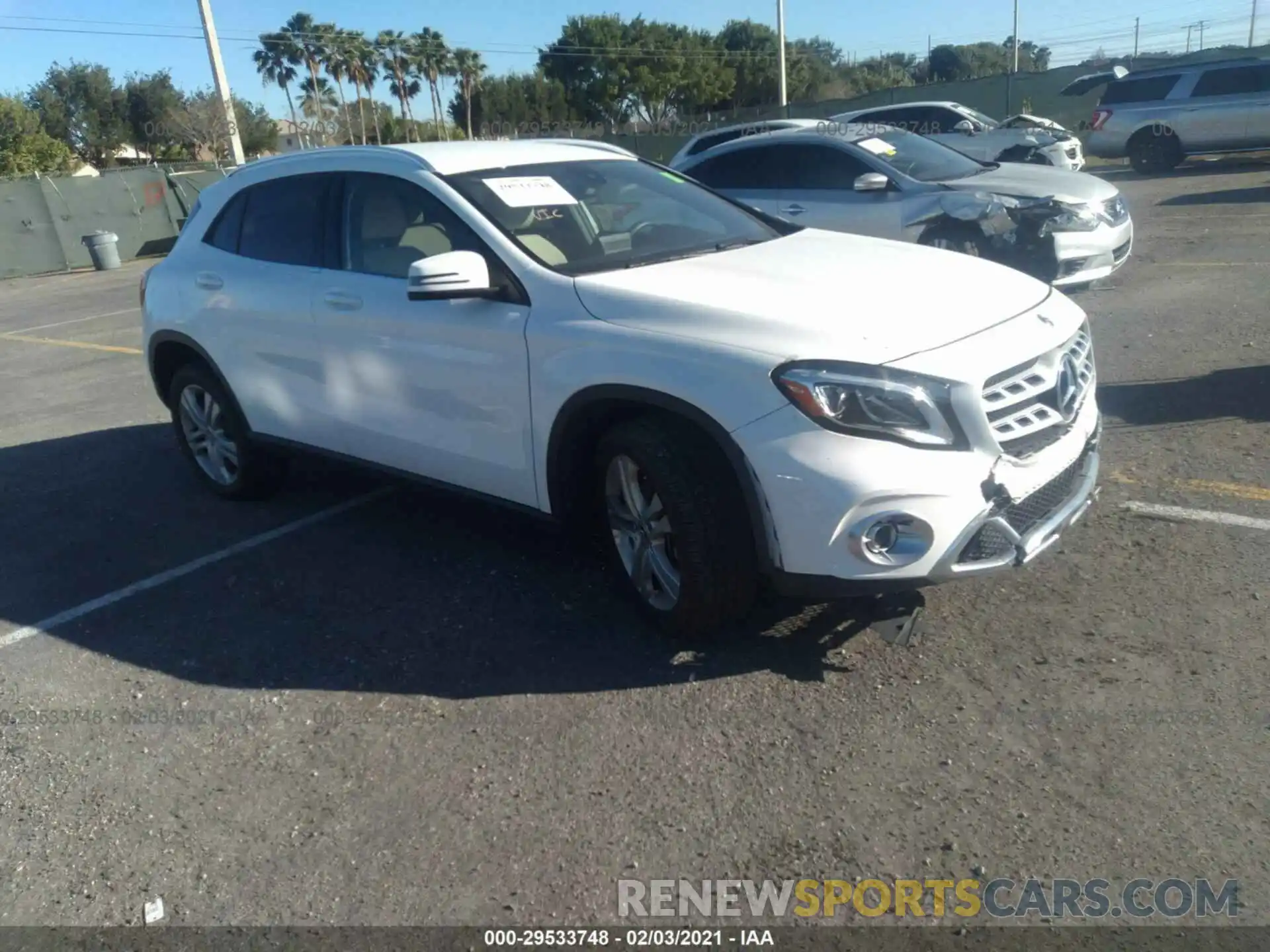 1 Photograph of a damaged car WDCTG4EB1LJ687508 MERCEDES-BENZ GLA 2020