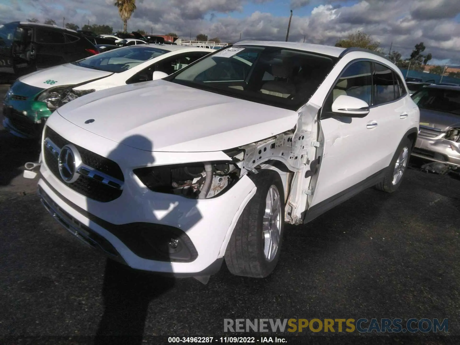 2 Photograph of a damaged car W1N4N4GB5MJ201645 MERCEDES-BENZ GLA 2021