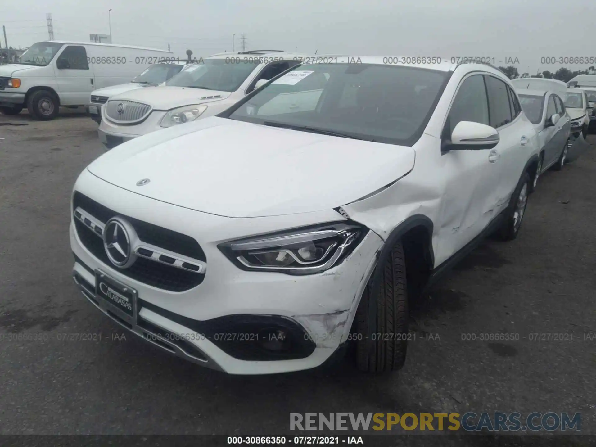 2 Photograph of a damaged car W1N4N4GB8MJ115908 MERCEDES-BENZ GLA 2021