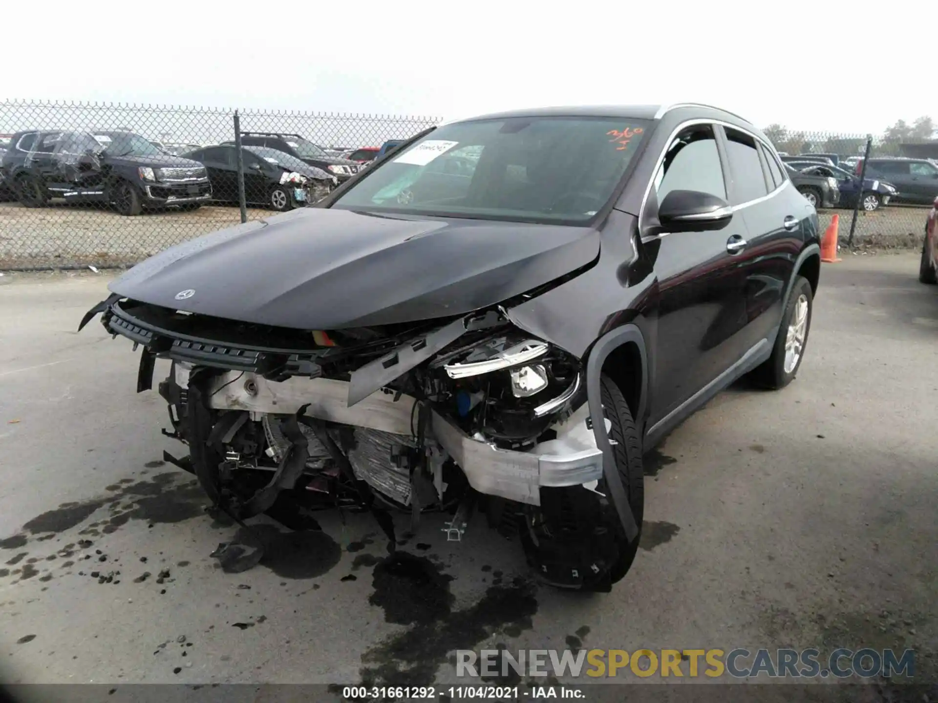 2 Photograph of a damaged car W1N4N4HB1MJ133973 MERCEDES-BENZ GLA 2021