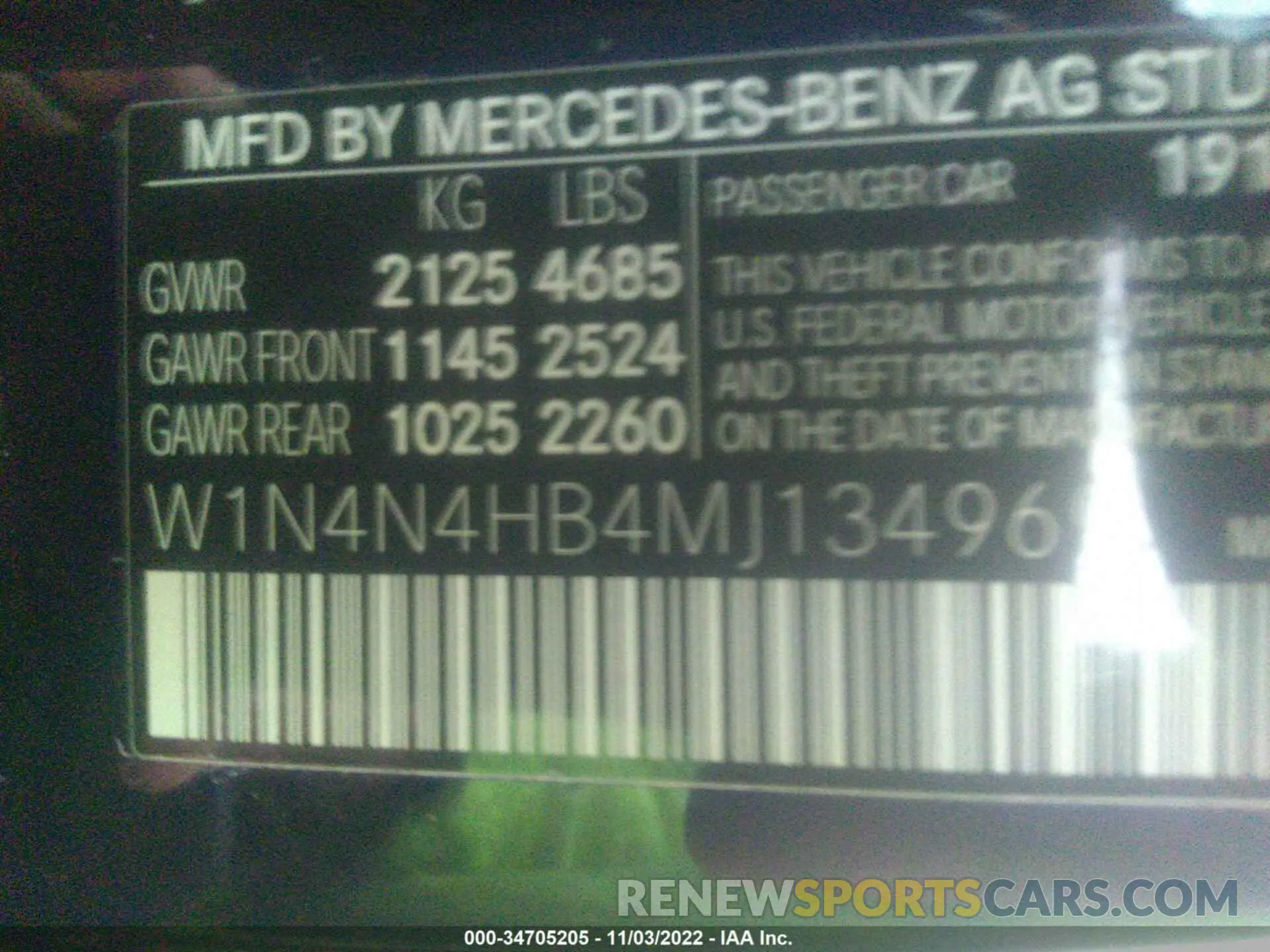 9 Photograph of a damaged car W1N4N4HB4MJ134969 MERCEDES-BENZ GLA 2021