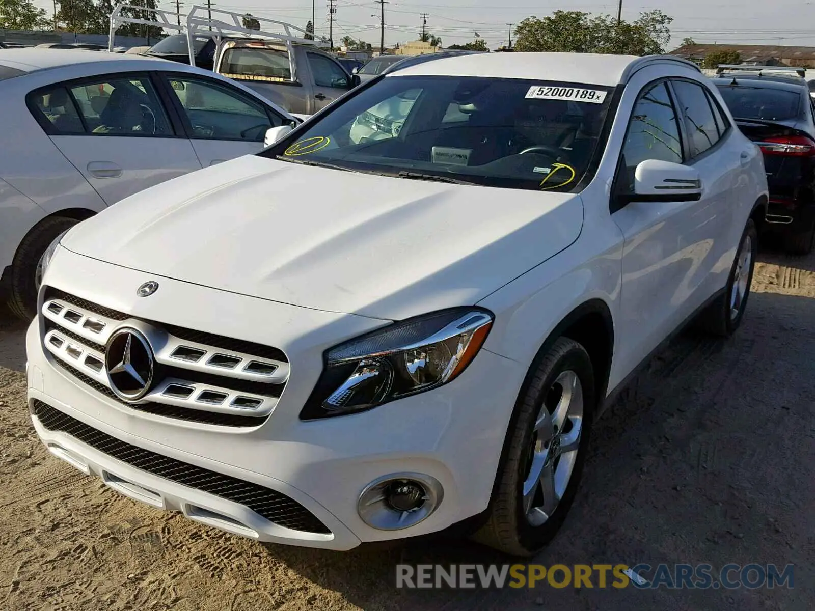 2 Photograph of a damaged car WDCTG4EB4KJ551534 MERCEDES-BENZ GLA 250 2019