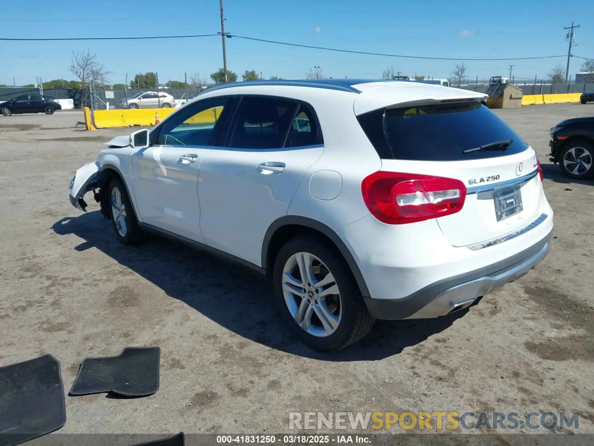 3 Photograph of a damaged car WDCTG4GB9KU013021 MERCEDES-BENZ GLA 250 2019