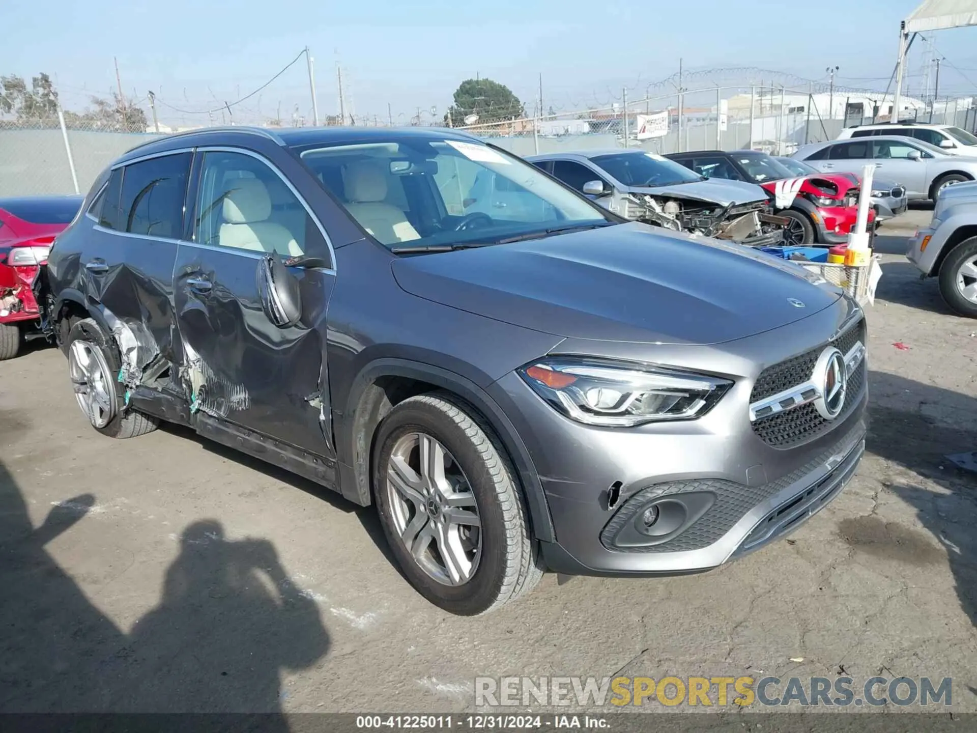 1 Photograph of a damaged car W1N4N4GB0MJ241423 MERCEDES-BENZ GLA 250 2021