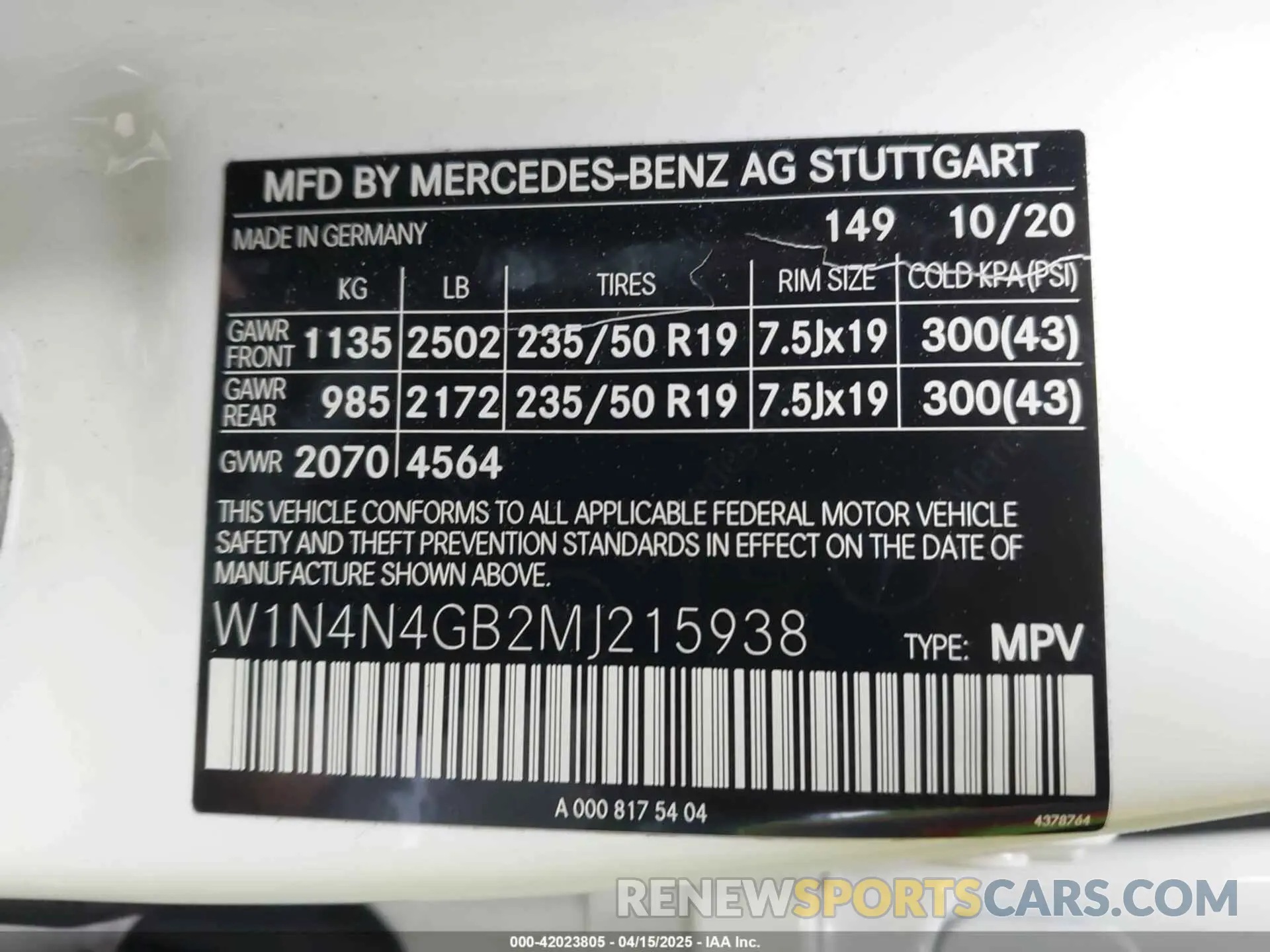 9 Photograph of a damaged car W1N4N4GB2MJ215938 MERCEDES-BENZ GLA 250 2021