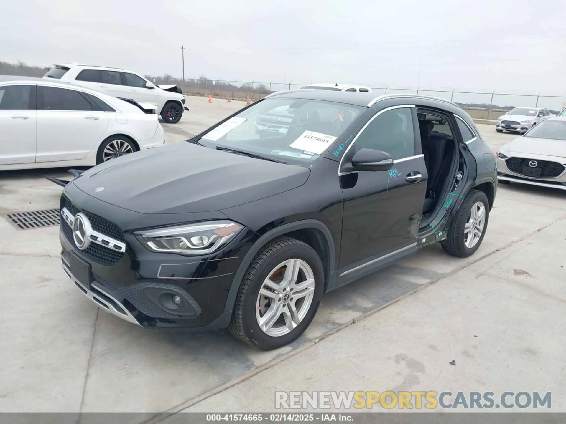 2 Photograph of a damaged car W1N4N4GB7MJ155087 MERCEDES-BENZ GLA 250 2021
