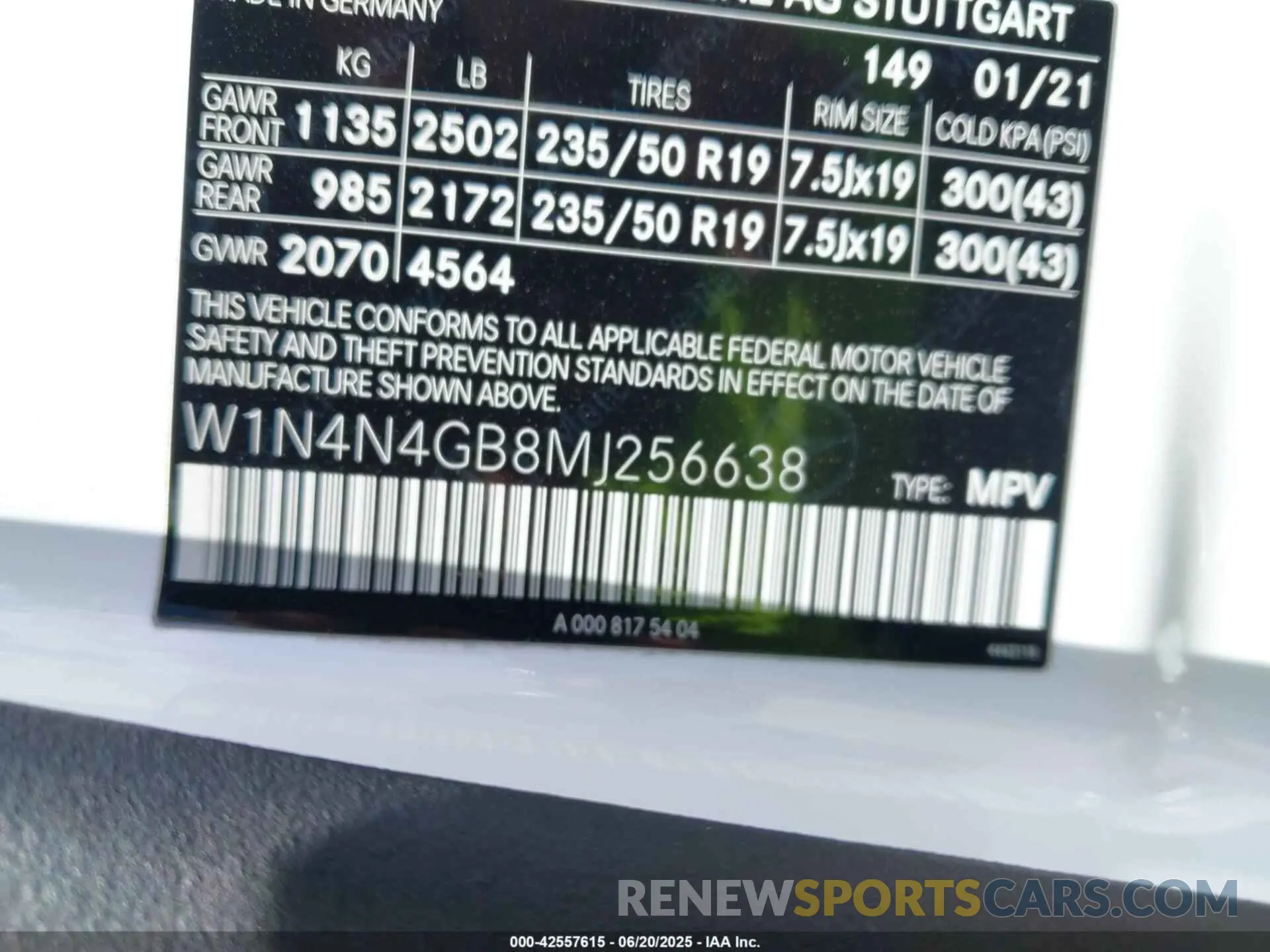 9 Photograph of a damaged car W1N4N4GB8MJ256638 MERCEDES-BENZ GLA 250 2021