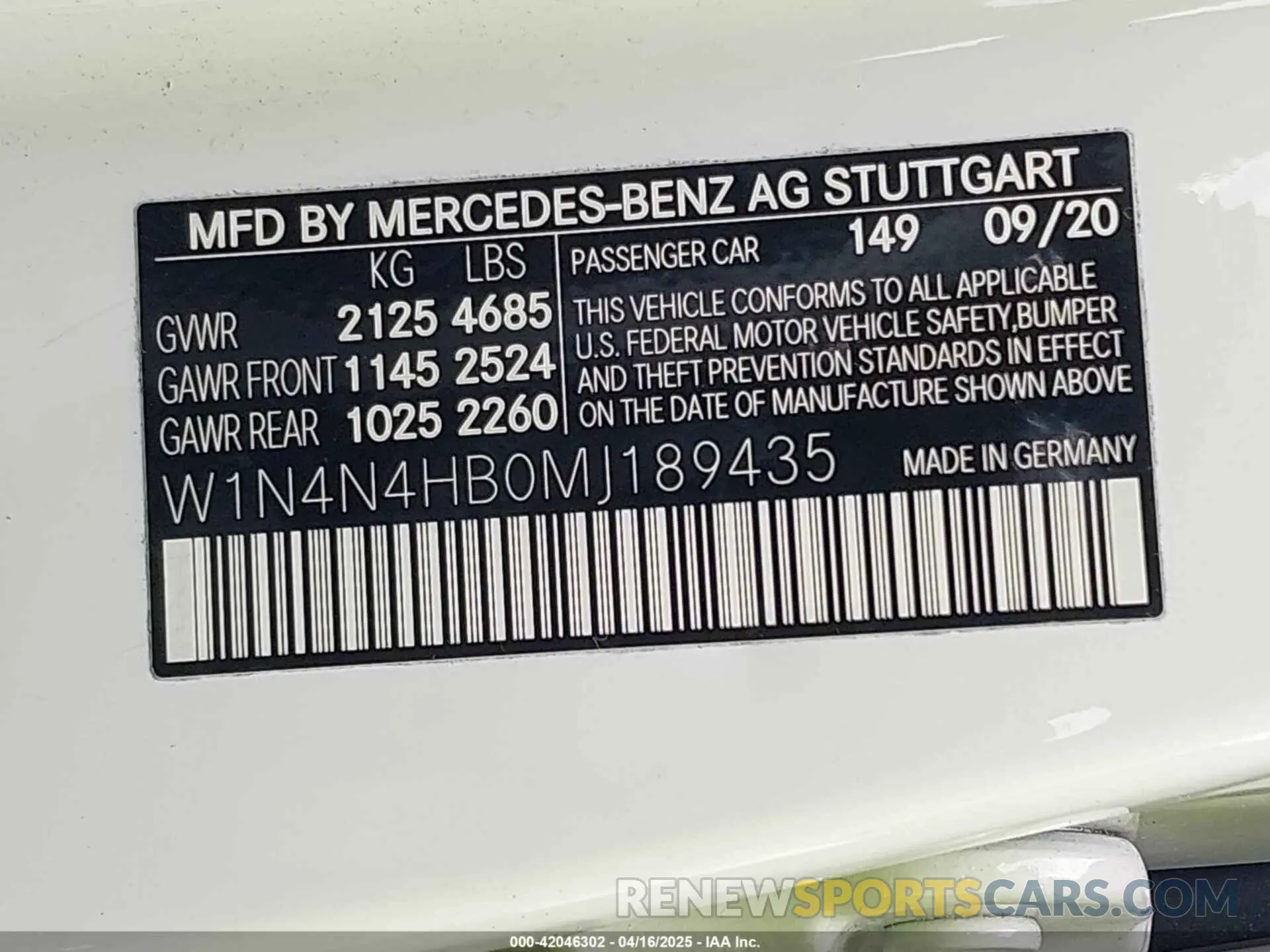 9 Photograph of a damaged car W1N4N4HB0MJ189435 MERCEDES-BENZ GLA 250 2021