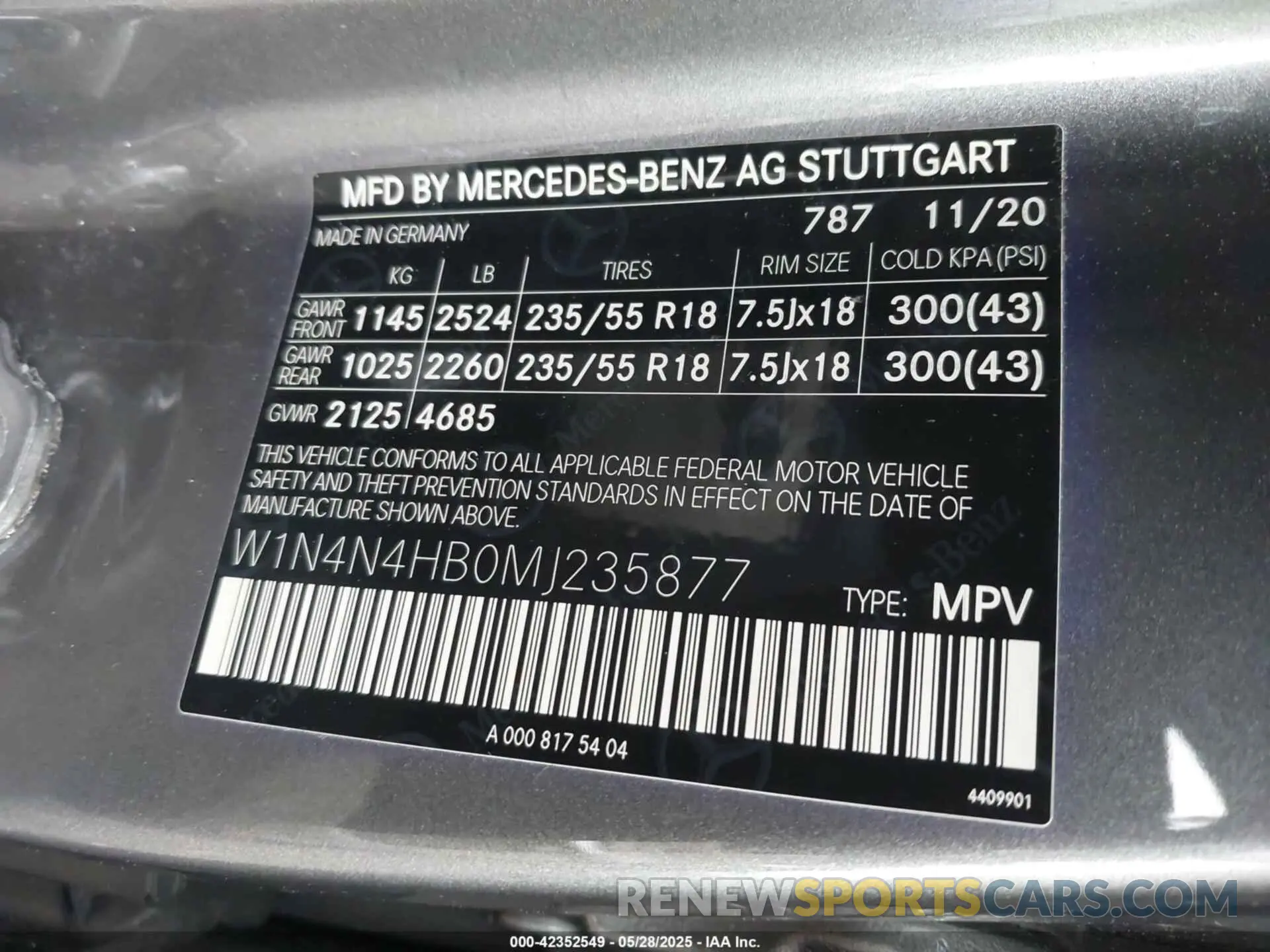9 Photograph of a damaged car W1N4N4HB0MJ235877 MERCEDES-BENZ GLA 250 2021