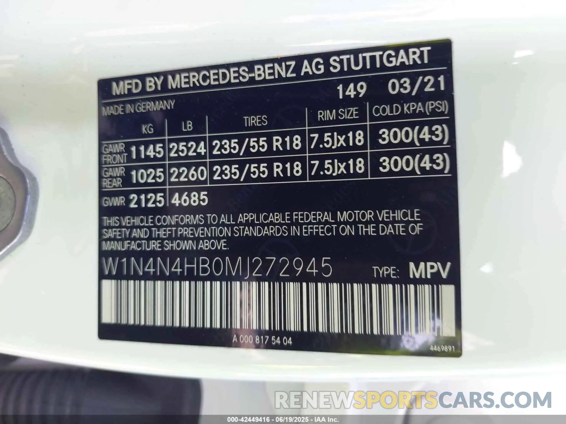 9 Photograph of a damaged car W1N4N4HB0MJ272945 MERCEDES-BENZ GLA 250 2021