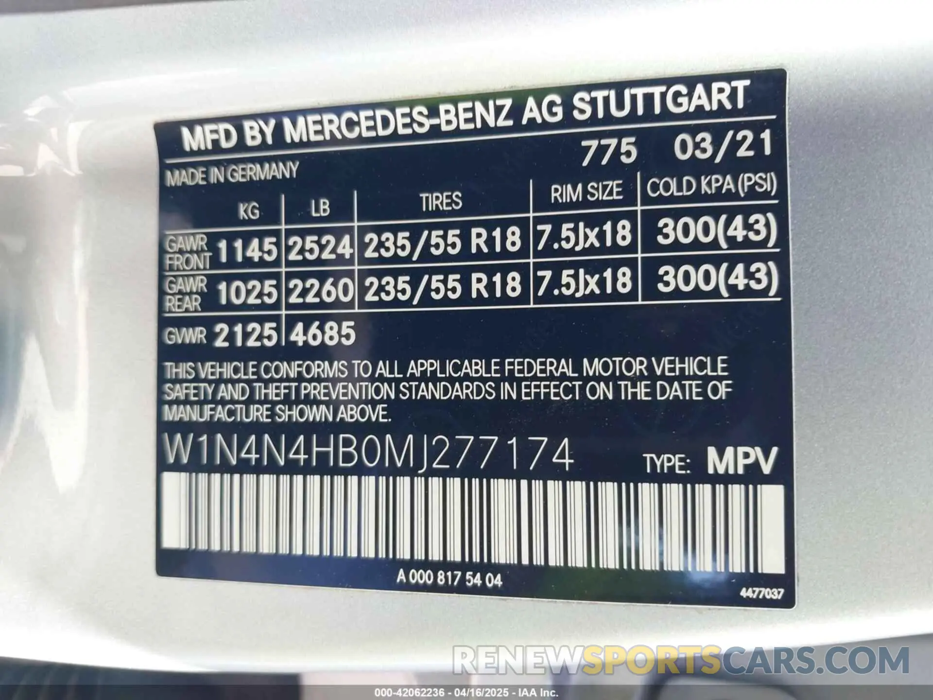9 Photograph of a damaged car W1N4N4HB0MJ277174 MERCEDES-BENZ GLA 250 2021