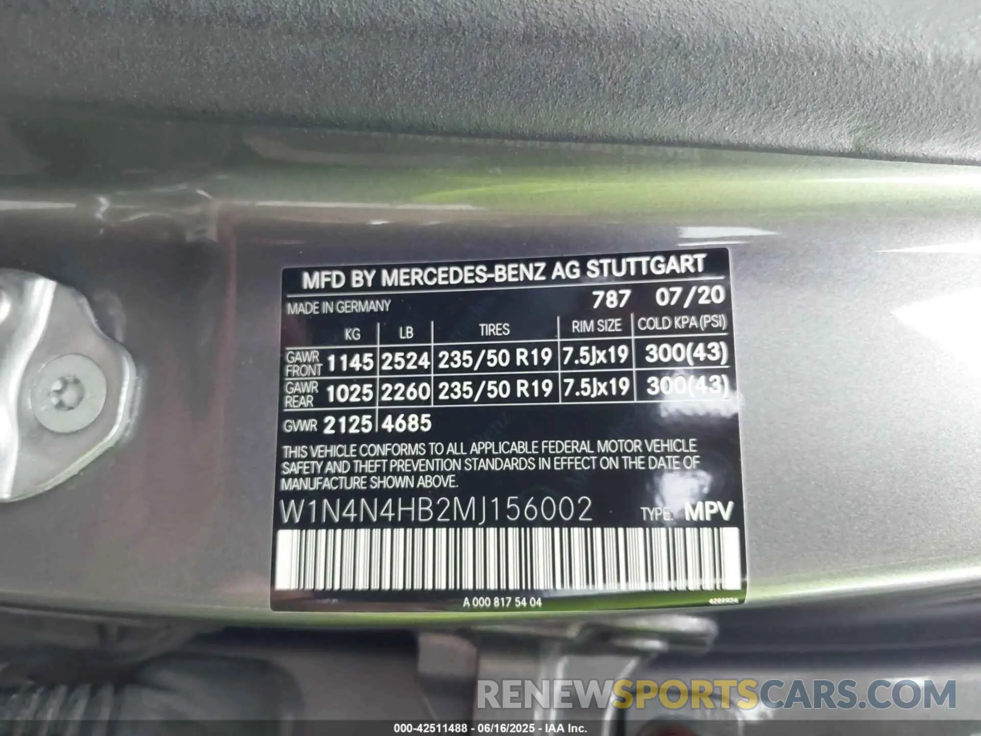 9 Photograph of a damaged car W1N4N4HB2MJ156002 MERCEDES-BENZ GLA 250 2021