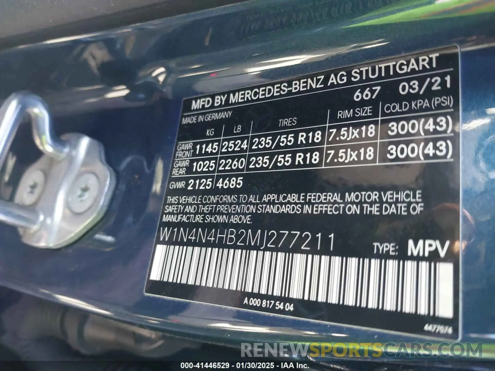 9 Photograph of a damaged car W1N4N4HB2MJ277211 MERCEDES-BENZ GLA 250 2021