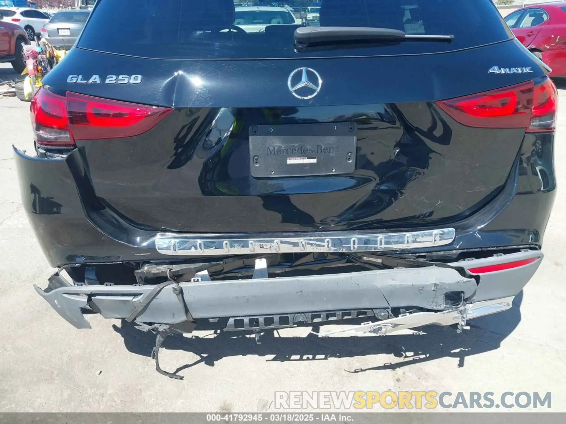 6 Photograph of a damaged car W1N4N4HB4MJ187414 MERCEDES-BENZ GLA 250 2021
