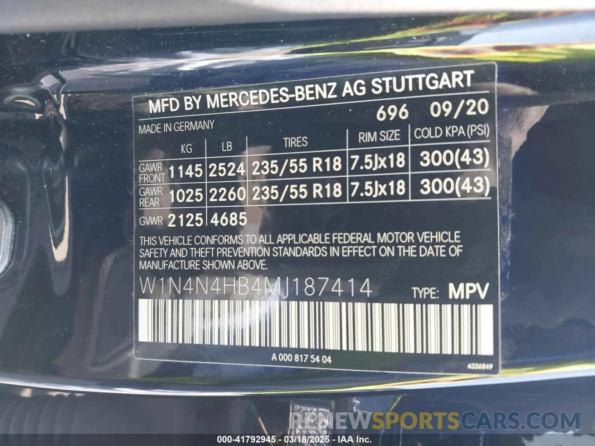 9 Photograph of a damaged car W1N4N4HB4MJ187414 MERCEDES-BENZ GLA 250 2021