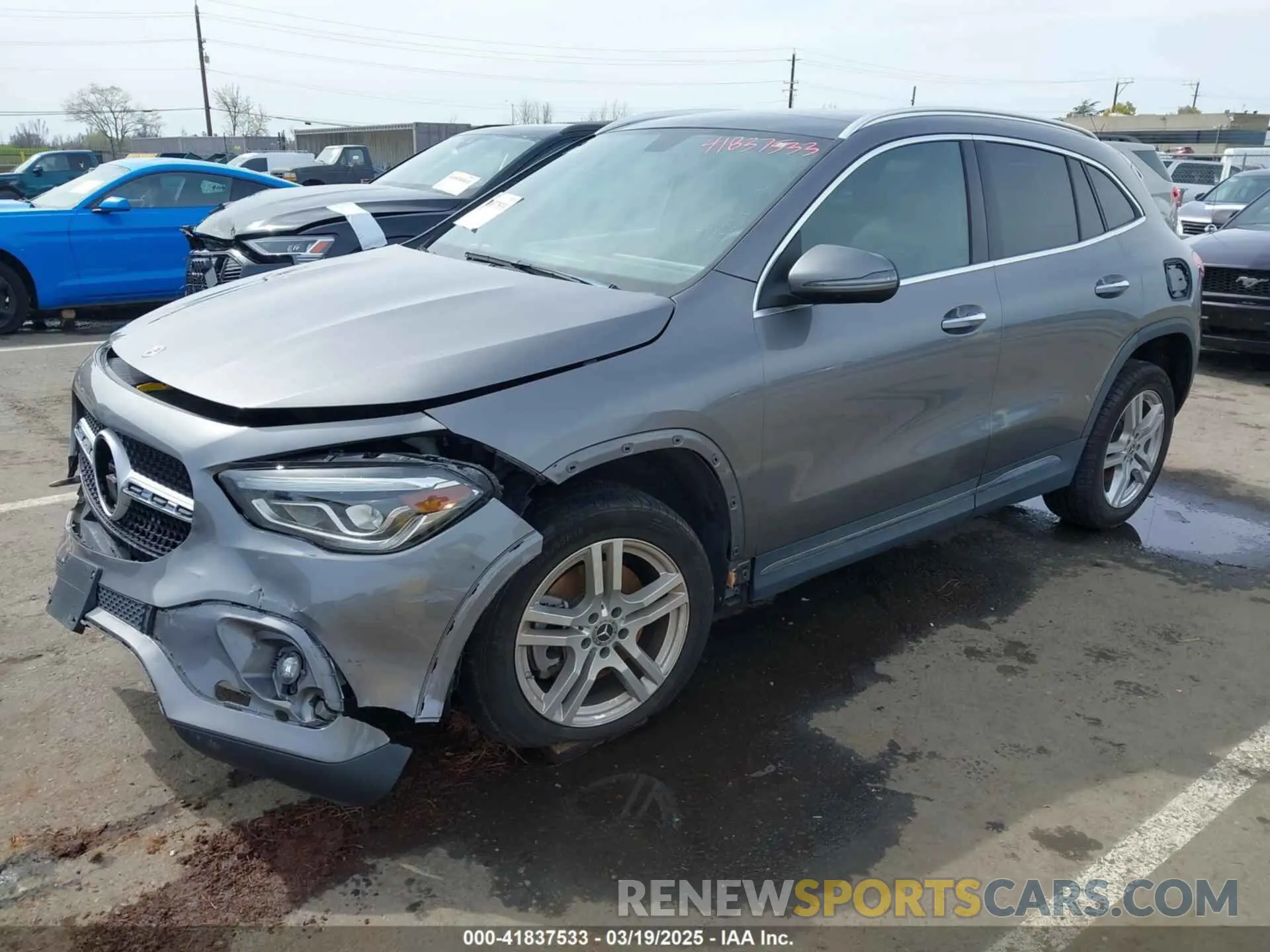 2 Photograph of a damaged car W1N4N4HB9MJ195654 MERCEDES-BENZ GLA 250 2021