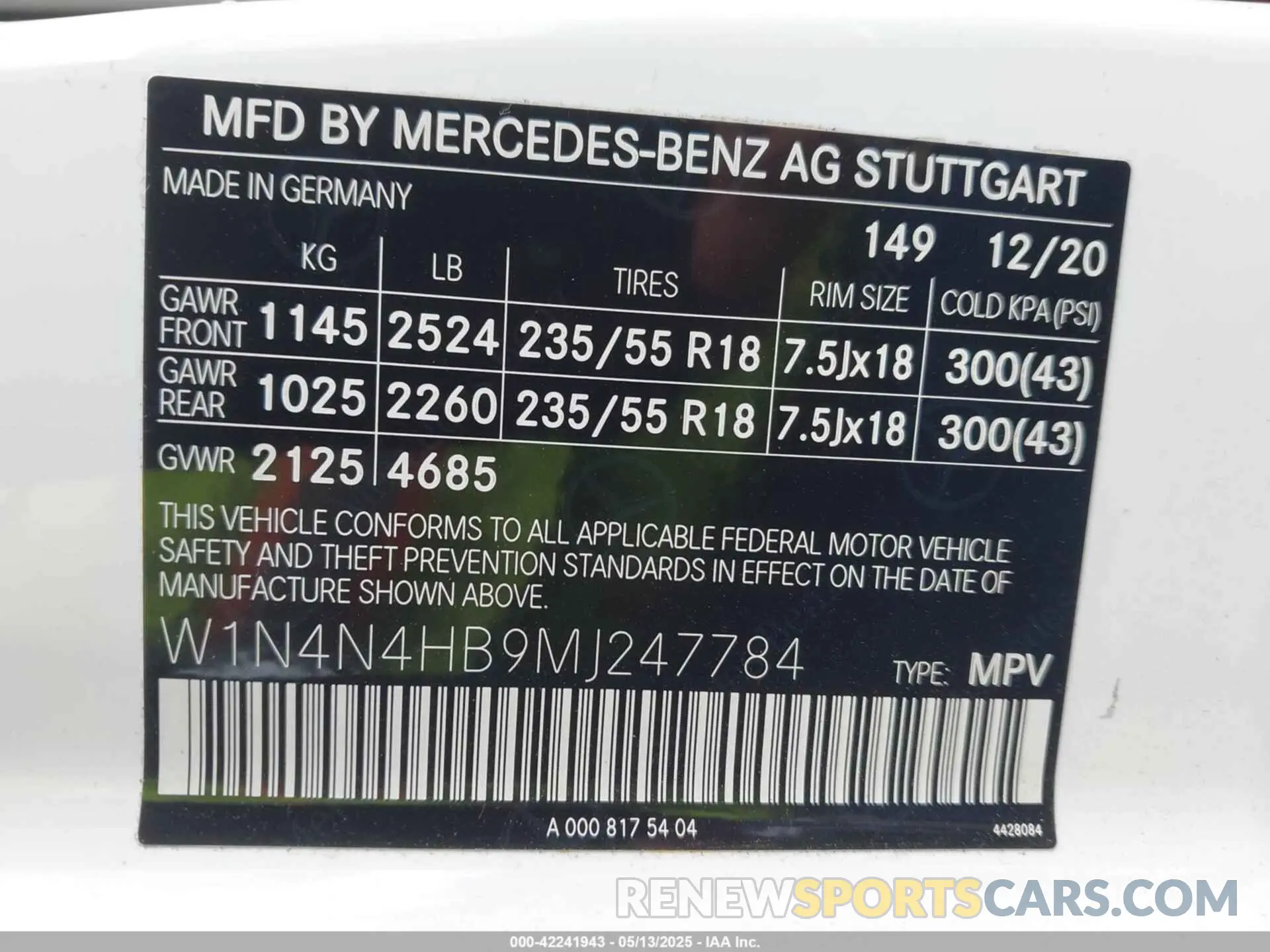 9 Photograph of a damaged car W1N4N4HB9MJ247784 MERCEDES-BENZ GLA 250 2021