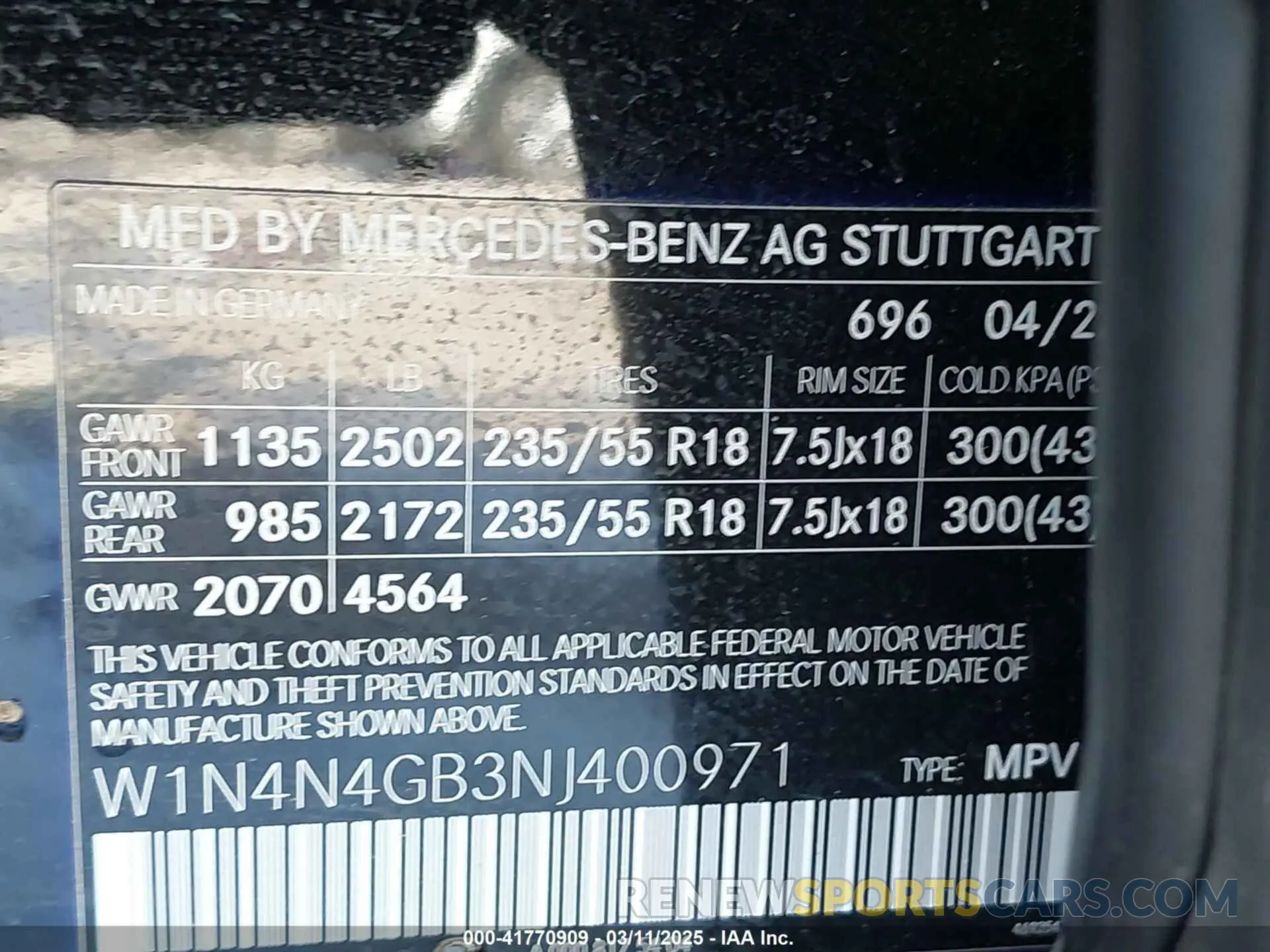 9 Photograph of a damaged car W1N4N4GB3NJ400971 MERCEDES-BENZ GLA 250 2022