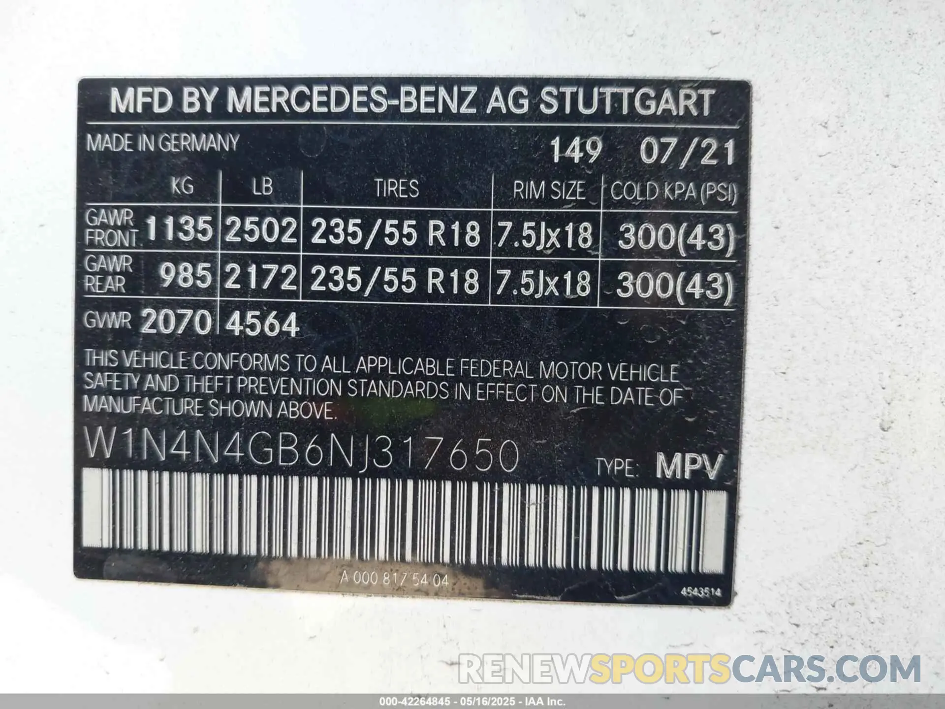 9 Photograph of a damaged car W1N4N4GB6NJ317650 MERCEDES-BENZ GLA 250 2022