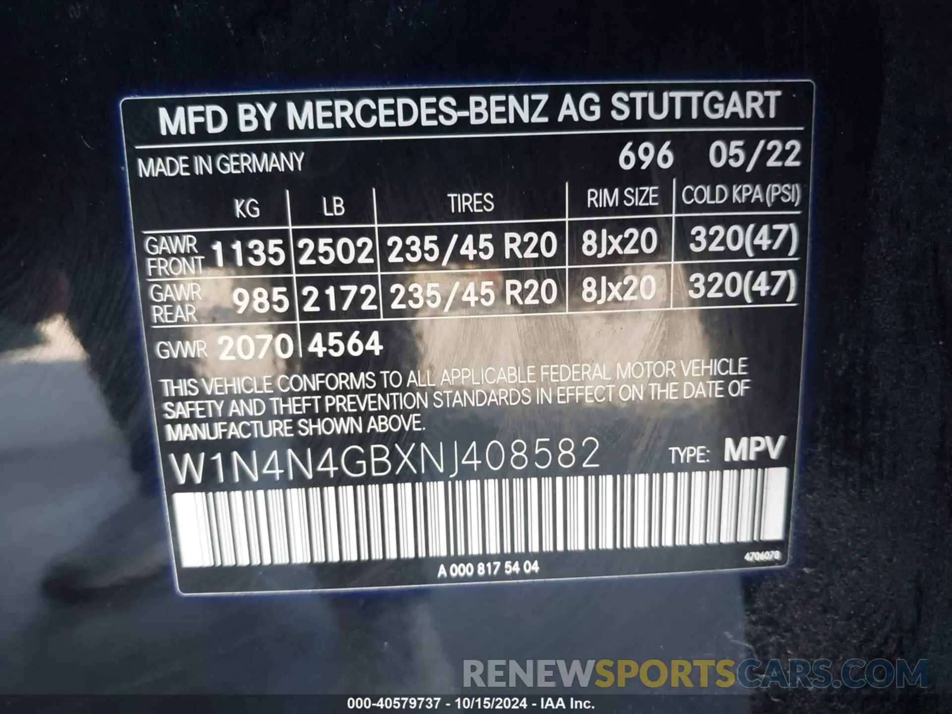 9 Photograph of a damaged car W1N4N4GBXNJ408582 MERCEDES-BENZ GLA 250 2022