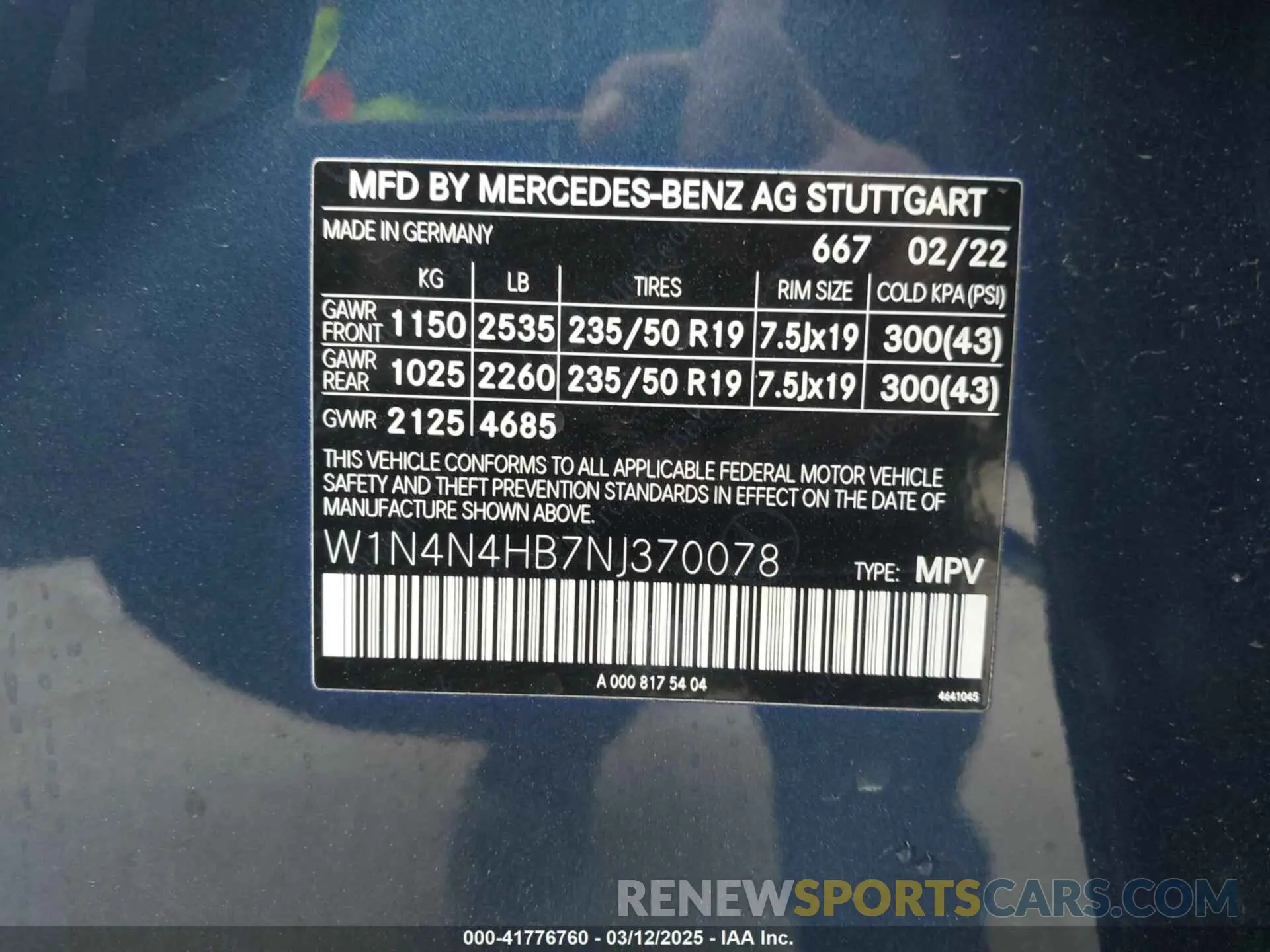 9 Photograph of a damaged car W1N4N4HB7NJ370078 MERCEDES-BENZ GLA 250 2022