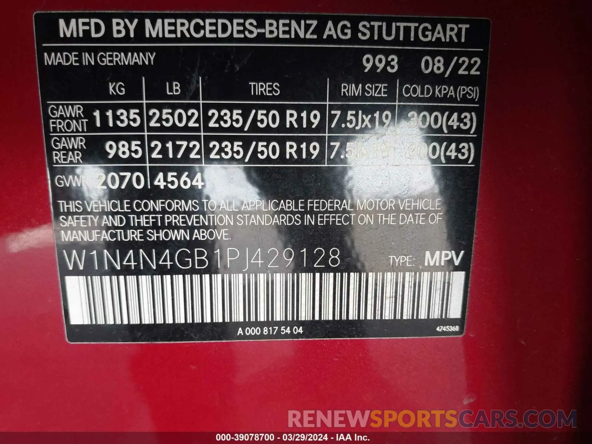 9 Photograph of a damaged car W1N4N4GB1PJ429128 MERCEDES-BENZ GLA 250 2023