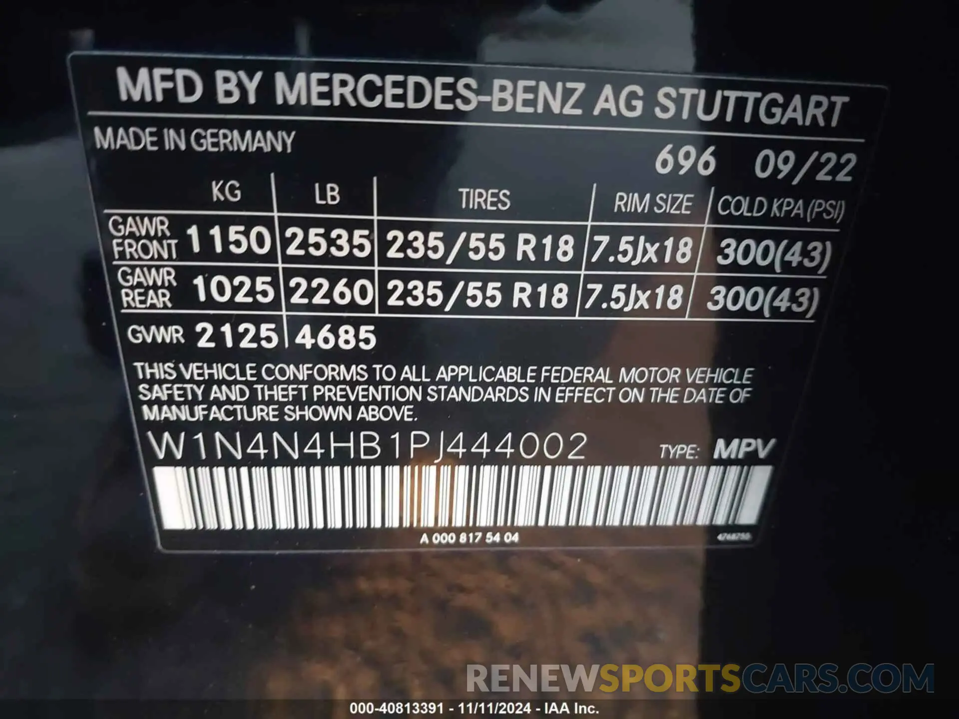 9 Photograph of a damaged car W1N4N4HB1PJ444002 MERCEDES-BENZ GLA 250 2023