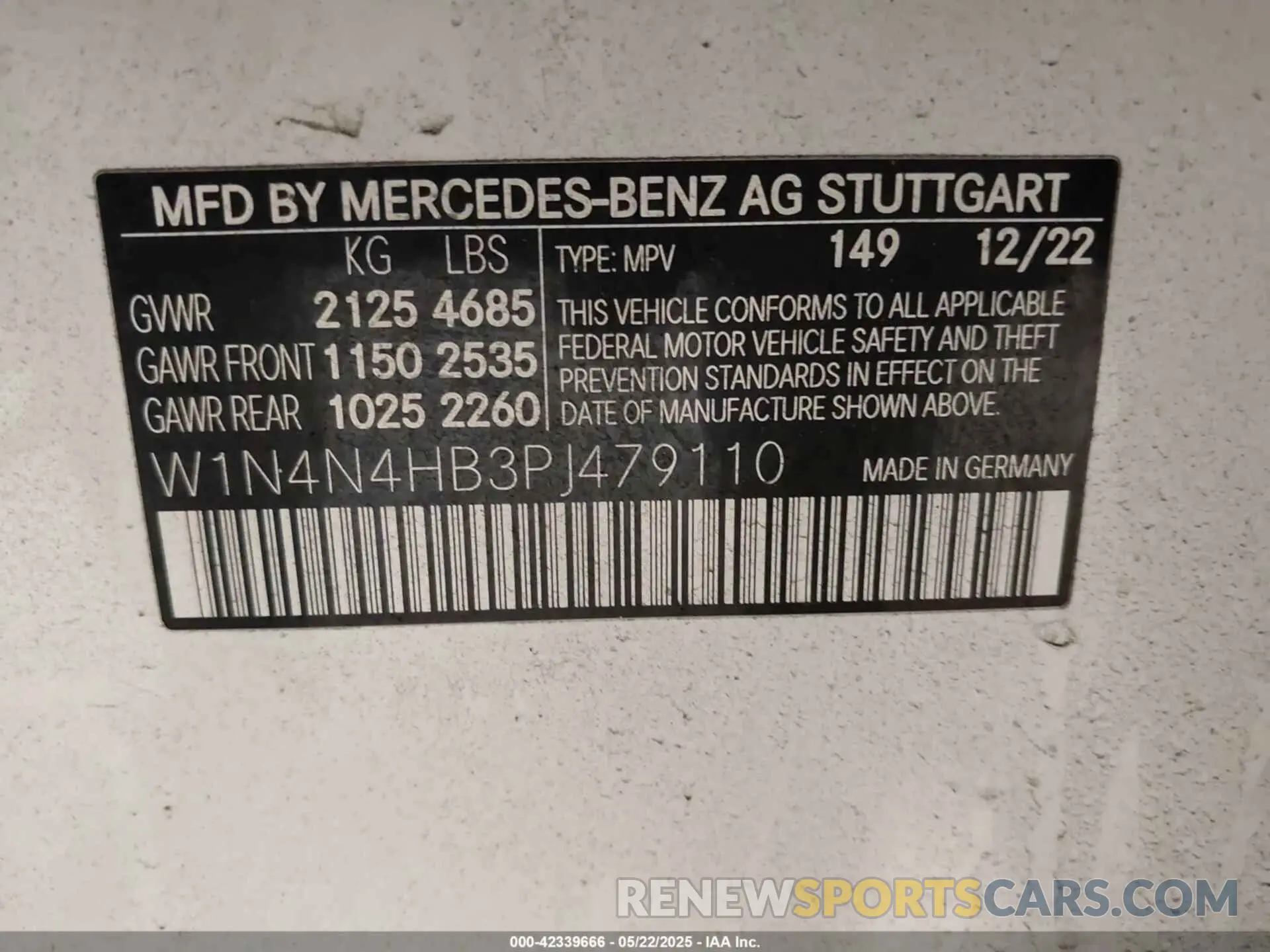 9 Photograph of a damaged car W1N4N4HB3PJ479110 MERCEDES-BENZ GLA 250 2023