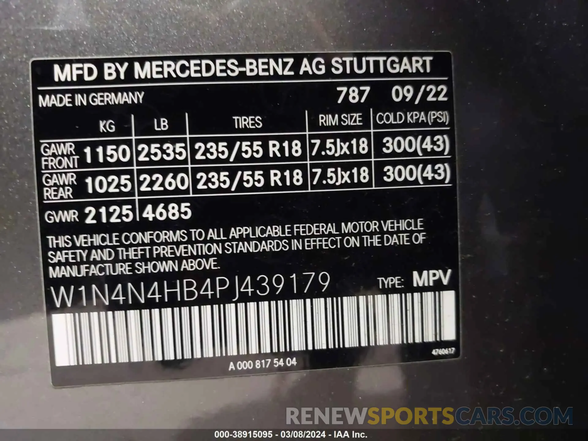 9 Photograph of a damaged car W1N4N4HB4PJ439179 MERCEDES-BENZ GLA 250 2023
